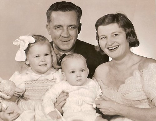Photograph of George, Philippa, Anne and Sandy Faulkner