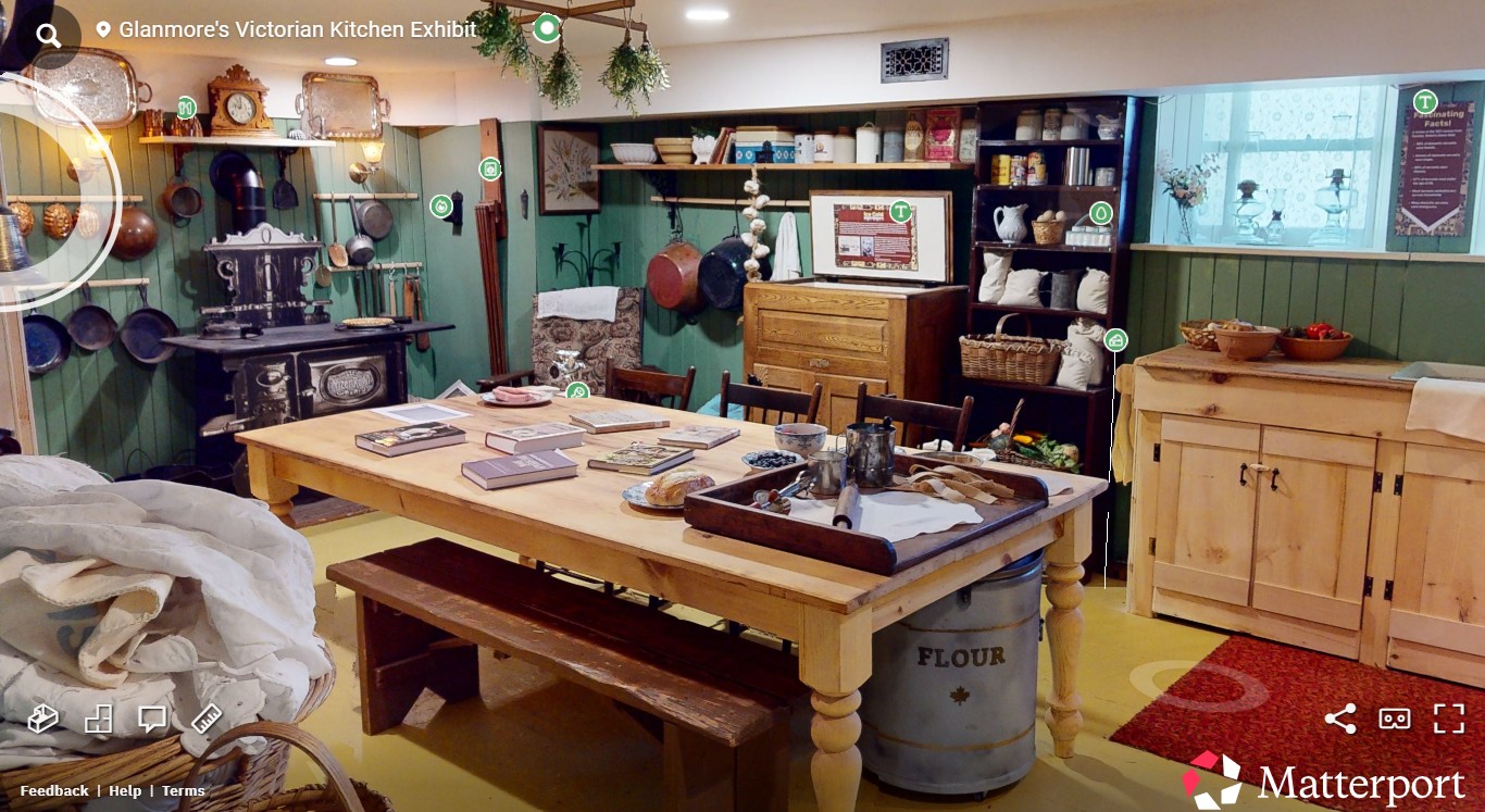A screenshot of Glanmore's Victorian Kitchen exhibit