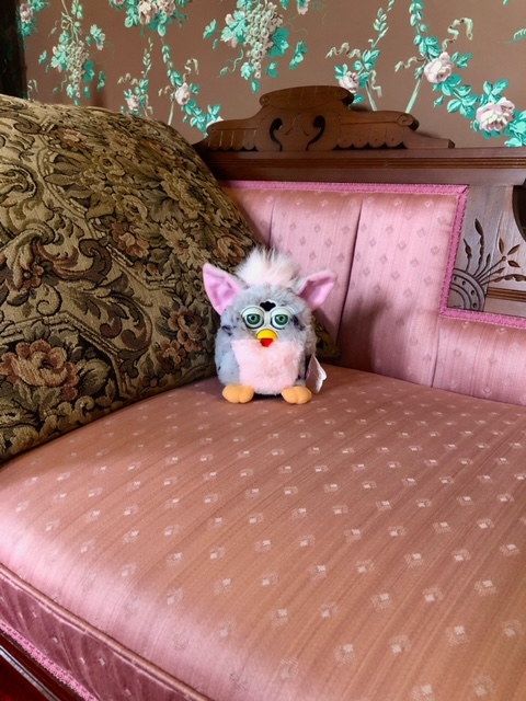 Furby on fainting couch