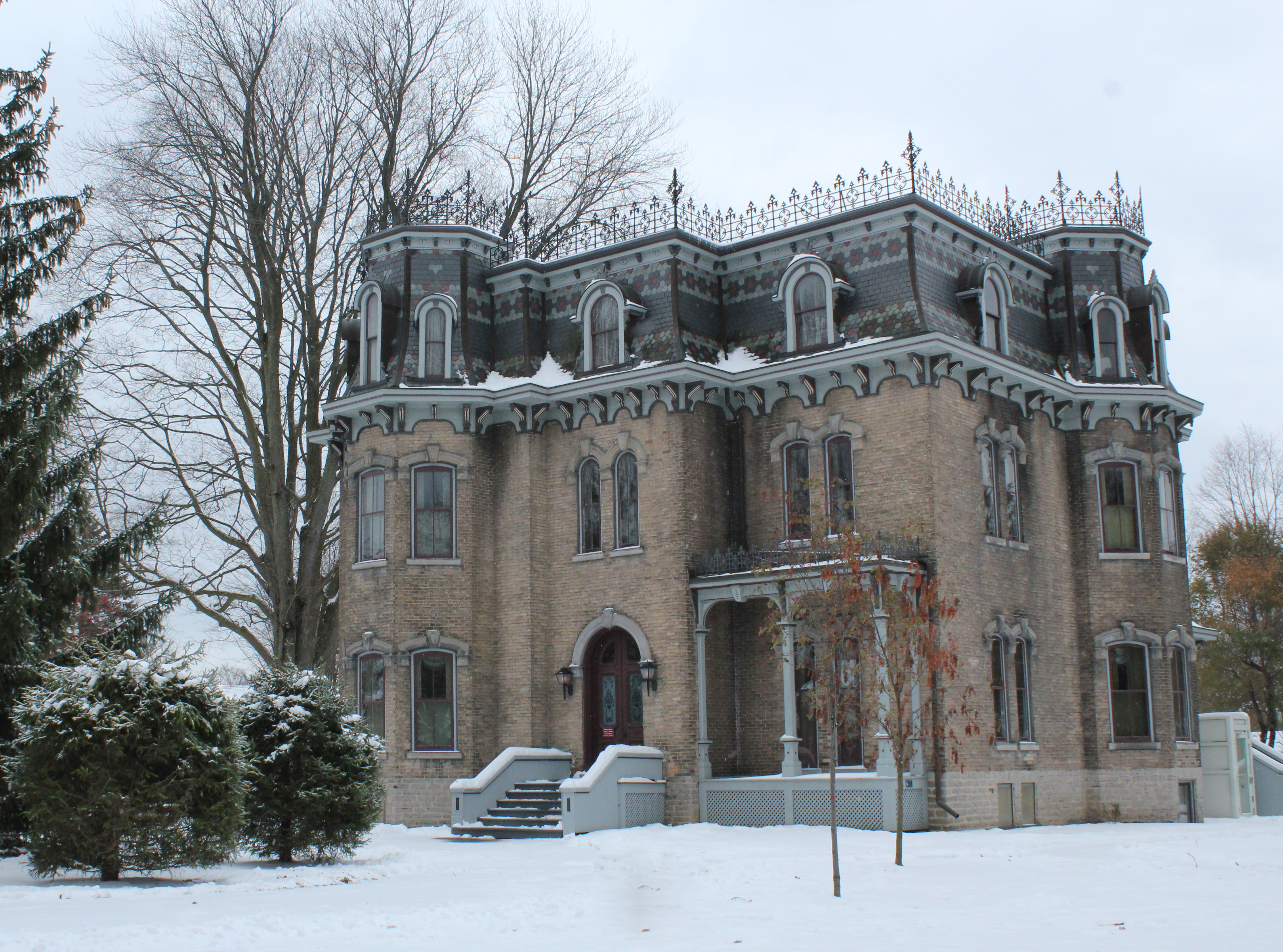 Glanmore National Historic Site exterior in winter