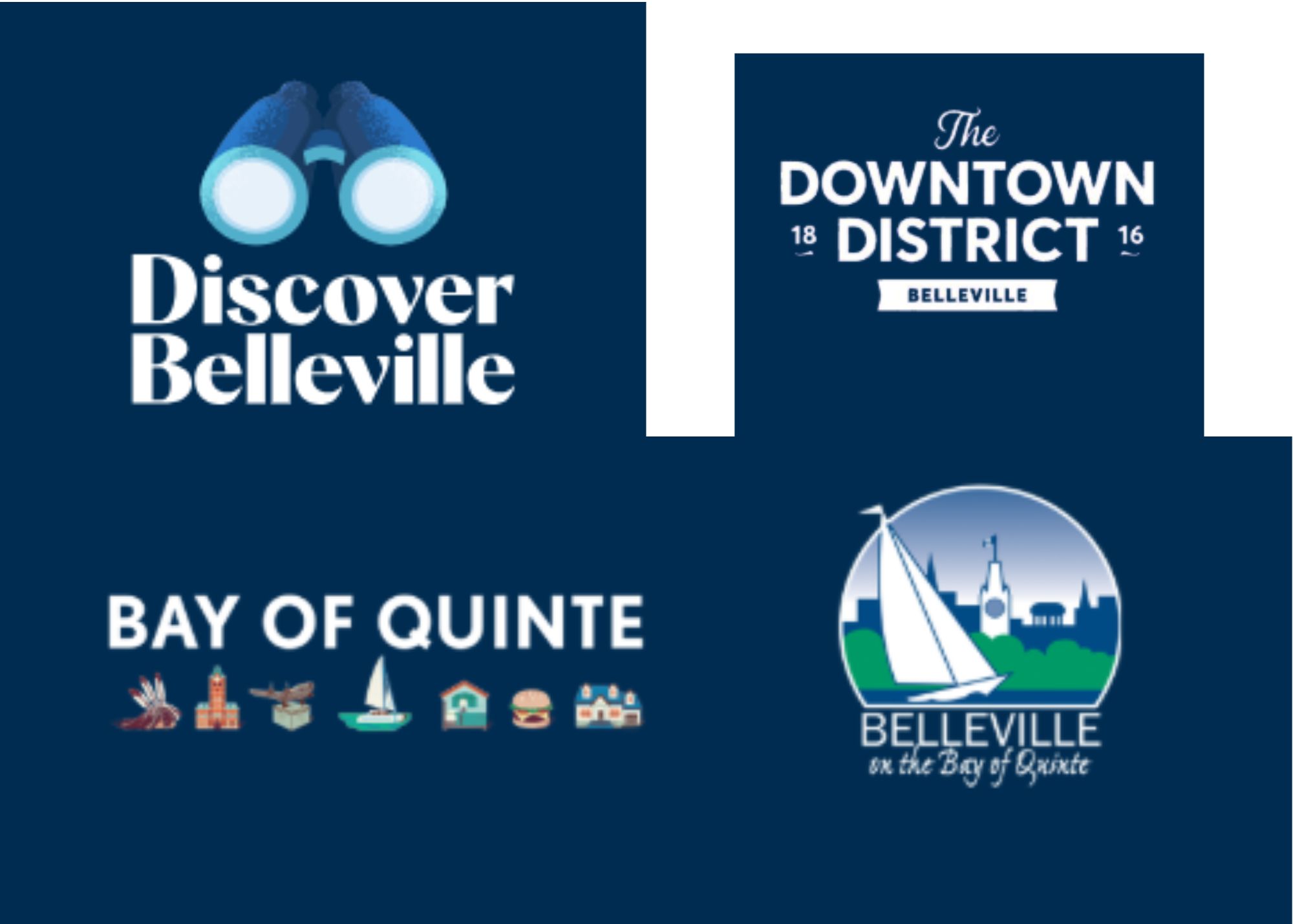 Image advertising Bay of Quinte Tourism, and the City of Belleville